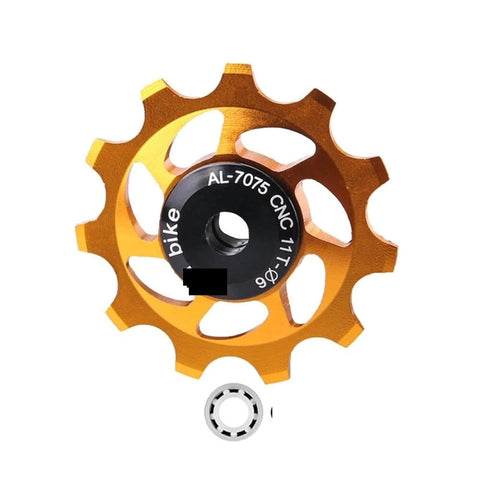 Orange ceramic bearing jockey wheel for Pulley Bicycle Pulley Ceramic Bearing Jockey Wheel Pulley Bicycle Road Bike Rear Derailleur Replacement