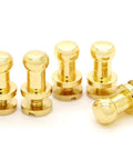 Gold Plated Solid Brass Ball Head Screw Back Rivet Studs 10 Pack For Leathercraft 5 Mm Top Head Diameter 9 Mm Height shown