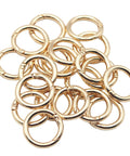 Twenty Pack Trigger Spring Round Carabiner Clips Snap Hooks For Keyrings Buckles Bags Purses Gold Three Quarter Inch Durable Zinc Alloy Anti Rust