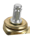 Close-up of stem on Gold Ball Caster Wheels Set 5 Pieces for Desk and Office Chairs, durable PP and stainless steel construction.