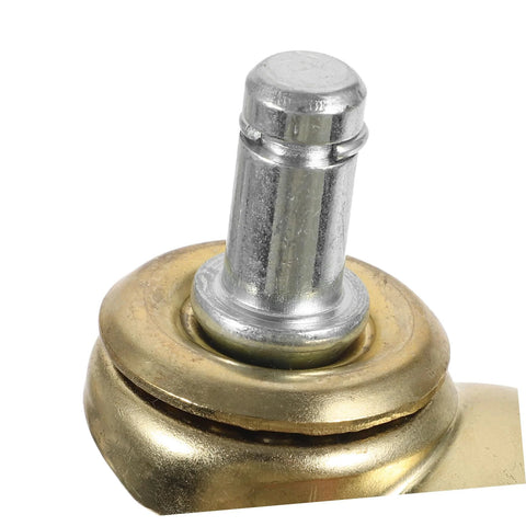 Close-up of stem on Gold Ball Caster Wheels Set 5 Pieces for Desk and Office Chairs, durable PP and stainless steel construction.
