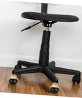 Office chair with Gold Ball Caster Wheels Set 5 Pieces For Desk And Office Chairs, smooth rolling on wooden floor, stainless steel core.