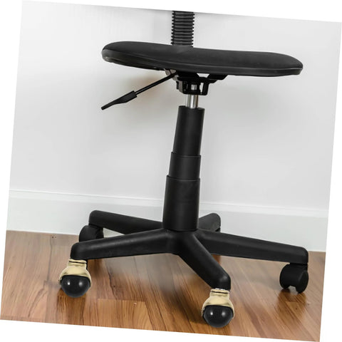 Office chair with Gold Ball Caster Wheels Set 5 Pieces For Desk And Office Chairs, smooth rolling on wooden floor, stainless steel core.