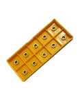 20 Pack RCMT0602M0 P1025 And RCMT0602M0 P1130 Circular Milling Cutter Inserts in yellow holder for SGCR LSRDCN Holders