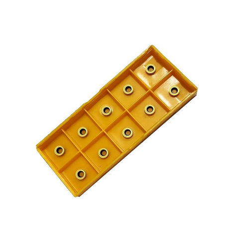 20 Pack RCMT0602M0 P1025 And RCMT0602M0 P1130 Circular Milling Cutter Inserts in yellow holder for SGCR LSRDCN Holders