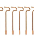 Six Pack Privacy Door Emergency Release Tool Set For Interior Bedroom And Bathroom Doors With Small Access Hole, Featuring Flat Slotted Tips, Durable Metal Construction In Gold Color For Quick, Safe Entry During Privacy Scenarios