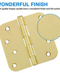 12 Pack 4x4 Inch Gold Exterior Door Hinges Heavy Duty Iron With Eight Holes Five Eighths Inch For Doors Cabinets Gates Sheds Coops