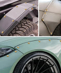48 Piece M6 Widebody Fender Flare Hardware Kit With 18mm Tapered Washers Rivet Nuts Spacers And Hex Key Wrench installed on cars