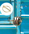 4 Pack Heavy Duty Stainless Steel Gold Lynch Pins With Ring For Trucks Tractors Trolleys Lawn Mowers And Trailers One Quarter Inch By One And Three Quarter Inch Zinc Coated Six Millimeter By Forty Five Millimeter Corrosion Resistant installed on blue metal surface