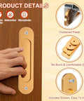 Oval Recessed Sliding Door Finger Flush Pulls 6 Inch Pack Of 2 Stainless Steel Pocket Door Pull Handles gold tone installed
