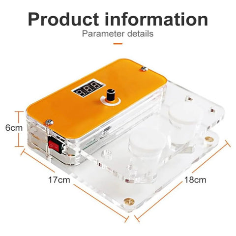 Gold Plating Kit For Jewelry With Electroplating Pen Lightweight Portable Plating Tool Set dimensions with acrylic base and controls