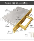 Pocket Door Edge Pull And Recessed Finger Flush Pull In Gold Finish Hidden Door Handle Set With Push Auto Bounce Switch Six Inch Long