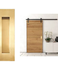 Recessed Finger Flush Pulls For Pocket Doors And Sliding Barn Doors Stainless Steel Rectangular Door Pulls In Gold Finish 7 Inch