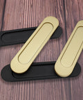 Self Adhesive Pull Handles 2 Pack Gold Finish For Cabinets Drawers Windows And Closets Easy Peel And Stick Installation No Drill