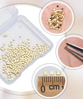 Gold Chip Solder Set 200Pcs 2x2mm 24K Gold Plated Brass Solder Chips Flux For Jewelry Making DIY Repairs And Electronics Soldering