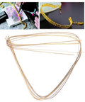 Gold Soldering Wire Set For Jewelry Making - Four copper wires for crafting shown with bracelet and soldering process
