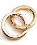 2 Pack 1 Inch Spring O Rings For Purses And Handbags, Gold Finish, Easy Spring Opening Clips For Adjustable Strap Lengths And Key Rings