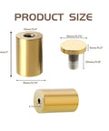 Stainless Steel Gold Sign Mounting Bracket Hardware Pack Of 8 dimensions and components shown, featuring brushed finish and detailed measurements.
