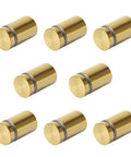 Stainless Steel Gold Sign Mounting Bracket Hardware Pack Of 8 For Wall Mounting Glass And Acrylic Signs Including Sign Standoff Screws Three Quarters Inch By One Inch Brushed Finish For Hanging Acrylic Picture Frames
