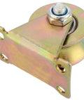 10 Pack 2 Inch U Groove Wheel Pulley in gold steel with bracket for sliding gate and inverted track systems
