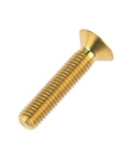 ✝️ Wanyifa Titanium Ti M5x10 12 15 20 25mm Countersunk Flat Head Hex Socket Cap Screw Bolt Pack of 4 (M5x25mm, Gold) close-up