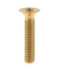 ✝️ Wanyifa Titanium Ti M5x10 12 15 20 25mm Countersunk Flat Head Hex Socket Cap Screw Bolt Pack of 4 (M5x25mm, Gold) close-up