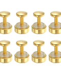 Gold Tone M4x0.7 Sign Standoff Screws With Spacers 8 Pack Wall Mount Hardware For Acrylic Glass Signs And Mirrors Thumb Screw Fasteners 17.3mm Overall Length Carbon Steel