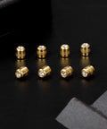 ✝️ Titanium Screw Earring Backs with Clear CZ|3 Pairs 20G/0.8mm and 3 Pairs 18G/1mm|Hypoallergenic Stopper Gold Tone Stainless Steel Backings Replacement