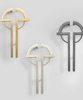 2 Pack Gold Zinc Alloy Cabinet Pulls Modern Minimalist Handle Set For Cabinets And Drawers with smooth gold finish and sturdy design