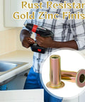 Person using drill with 50 Pcs 5/16-18 Rivet Nuts Pro-Grade Multi-Grip Steel Threaded Inserts Zinc Plated in view