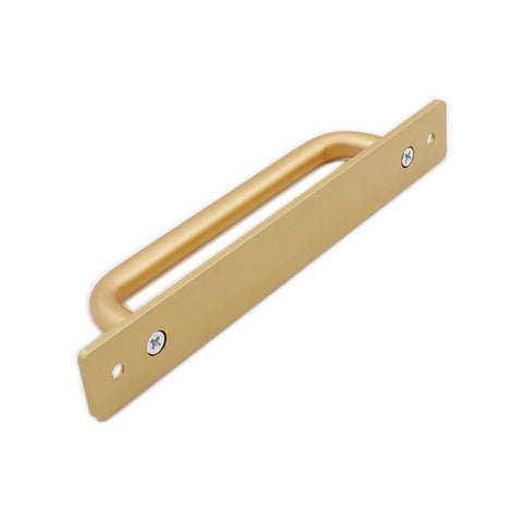 2 Pack Rustic Barn Door Handles In Golden Aluminum Alloy, 7 Inch Modern Sliding Door Pulls For Kitchen Cabinets And Shed