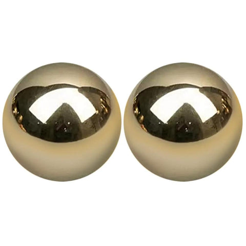 2Pcs Brass Exercise Ball 1.5 Inch Golden Solid Copper Metal Baoding Balls for Hand Therapy Stress Relief, Chinese Kung Fu Massage