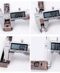 Digital calipers measuring 2 Pack Hidden Latch And Bolt Set In 304 Stainless Steel, 6 Inch Security Door Bolt Latch for French Doors