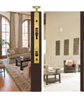 2 Pack Hidden Latch And Bolt Set In 304 Stainless Steel, 6 Inch Security Door Bolt Latch for French Doors, Golden Finish