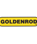 Goldenrod logo in yellow with bold black letters.