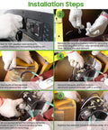 Installation steps for 36 Volt Golf Cart Solenoid With Four Terminals For TXT Marathon Medalist Electric Models.