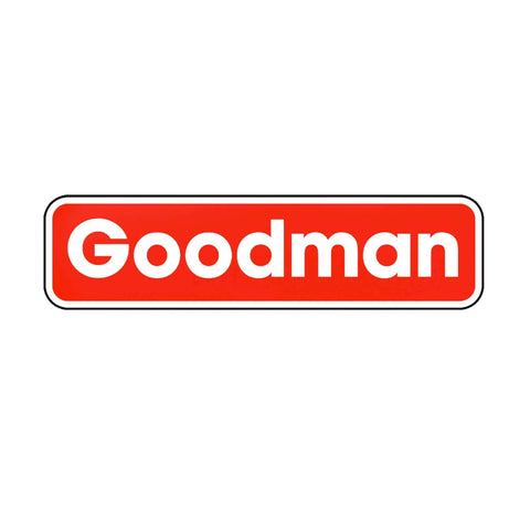 Goodman logo on a red and white background