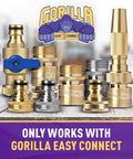 Easy Connect Garden Hose Quick Connect Fittings 3/4 Inch GHT Solid Brass Leak Proof Heavy Duty Up To 200 PSI For Hoses