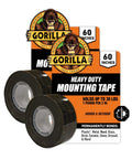 Tough As Nails Industrial Strength Heavy Duty Double Sided Mounting Tape Weatherproof 1 Inch By 60 Inch Black Pack Of 2 Ideal For Indoor Or Outdoor Use That Mounts Up To 30 Pounds For Hanging Clocks Frames Mirrors Shelves And More packaging with tape rolls visible