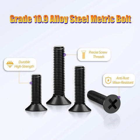 Grade 10.9 Alloy Steel Metric Bolt with High-Strength and Anti-Rust Features