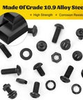 2200 Pcs Metric Screws Assortment Kit with M2 M3 M4 M5 Hex Socket Button Head Machine Screws Nuts and Washers Made from 10.9 Alloy Steel Black Zinc Plated for 3D Printing DIY and Repairs, showcasing screws and nuts.