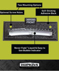 Never Fade Two Way Graduated Level For Trailers And Vehicles Hopkins Towing Solutions Black UV Resistant Markings