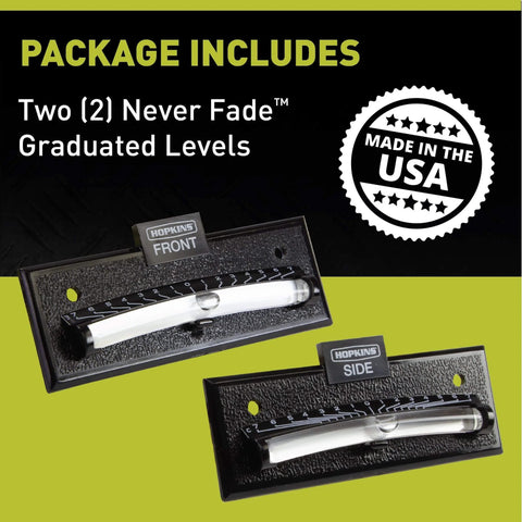 Never Fade Two Way Graduated Level For Trailers And Vehicles Hopkins Towing Solutions Black UV Resistant Markings