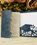 Open scrapbook display of Versatile Die Cuts Kit For Scrapbooking And Card Making With Graduation Invitation Shapes Carbon Steel Metal Dies For Paper Crafting And DIY Embossing Durable Die Templates 5.91x2.99in By Tirrito KANXINER