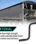 Universal Grain Trailer Crank Handle 13/16 Inch Square Drive 14 Inch Throw for Hopper and Landing Gear beside trailer