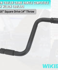 Universal Grain Trailer Crank Handle 13/16 Inch Square Drive 14 Inch Throw For Hopper And Landing Gear