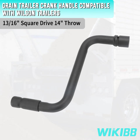 Universal Grain Trailer Crank Handle 13/16 Inch Square Drive 14 Inch Throw For Hopper And Landing Gear