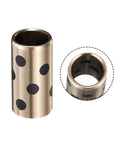 10 Pack JDB Bearing Bushing Sleeve 8mm Bore 12mm OD 20mm Length Self Lubricating Graphite Brass Bushings for CNC and Robotics