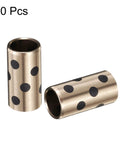 10 Pack JDB Bearing Bushing Sleeve 8mm Bore 12mm OD 20mm Length Self Lubricating Graphite Brass Bushings with black spots design