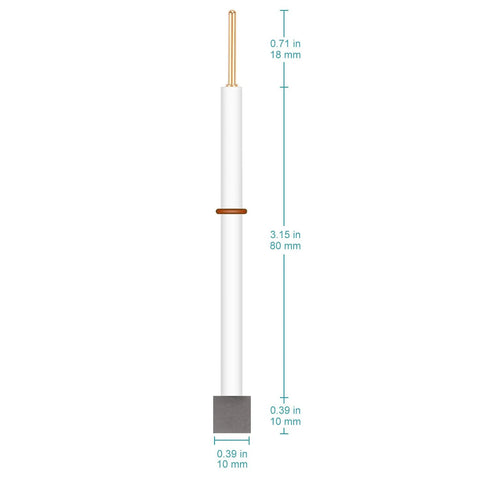 Ultra Pure Graphite Sheet Electrode 10x10x3 Millimeter With Copper Core And PTFE Coating For Electrochemistry Applications, 99.99 Percent Carbon Purity